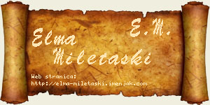 Elma Miletaški vizit kartica